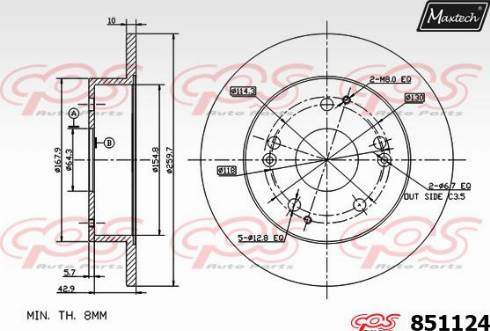 Maxtech 851124.0000 - Kočioni disk www.molydon.hr