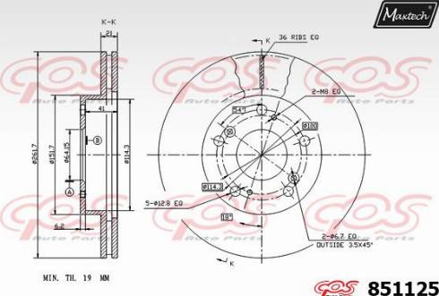 Maxtech 851125.0000 - Kočioni disk www.molydon.hr