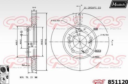 Maxtech 851120.6060 - Kočioni disk www.molydon.hr