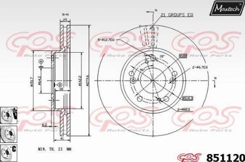 Maxtech 851120.6880 - Kočioni disk www.molydon.hr