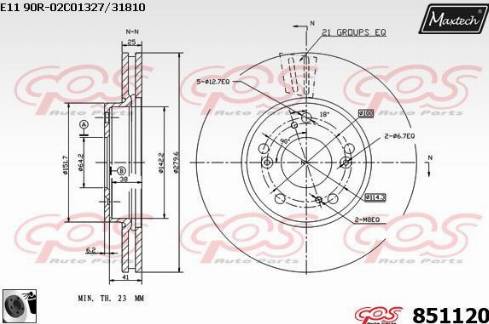 Maxtech 851120.0060 - Kočioni disk www.molydon.hr