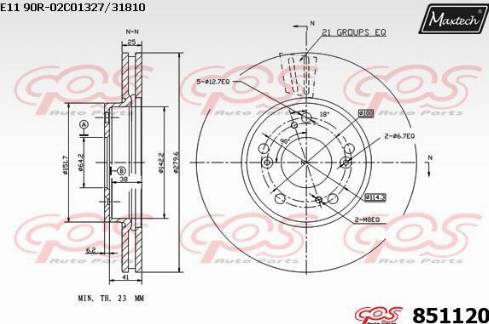 Maxtech 851120.0000 - Kočioni disk www.molydon.hr