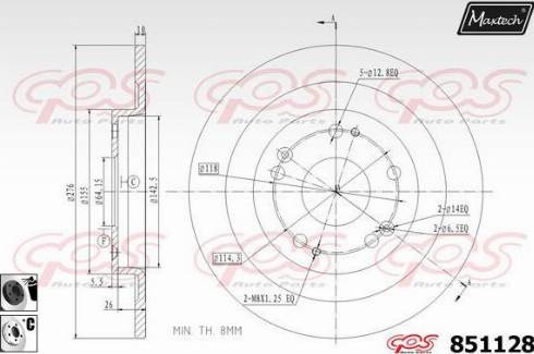 Maxtech 851128.6060 - Kočioni disk www.molydon.hr