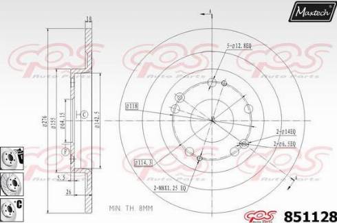 Maxtech 851128.6880 - Kočioni disk www.molydon.hr