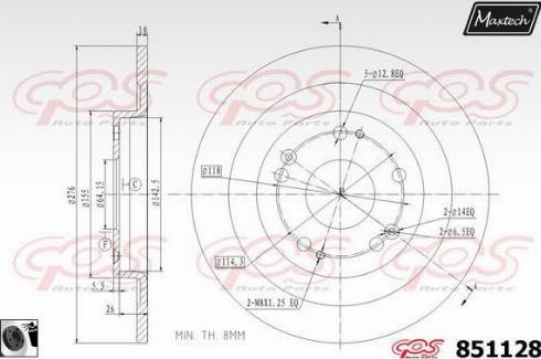 Maxtech 851128.0060 - Kočioni disk www.molydon.hr