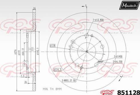 Maxtech 851128.0000 - Kočioni disk www.molydon.hr