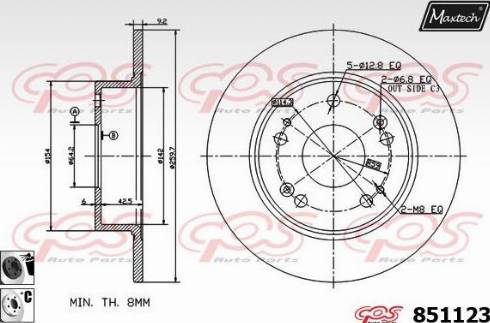 Maxtech 851123.6060 - Kočioni disk www.molydon.hr