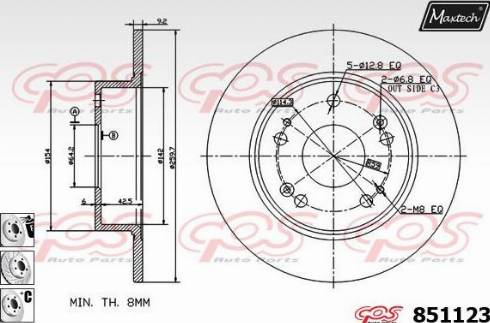 Maxtech 851123.6980 - Kočioni disk www.molydon.hr