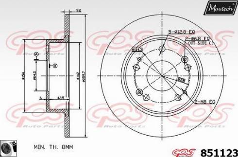 Maxtech 851123.0060 - Kočioni disk www.molydon.hr