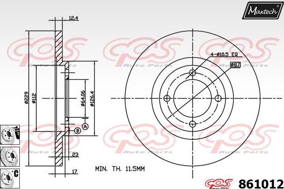 Maxtech 851123 - Kočioni disk www.molydon.hr