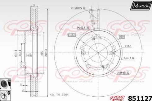 Maxtech 851127.6060 - Kočioni disk www.molydon.hr