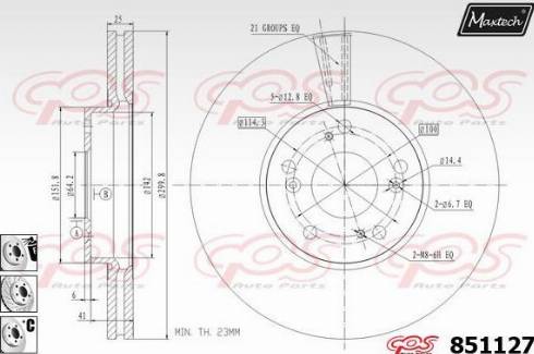 Maxtech 851127.6880 - Kočioni disk www.molydon.hr