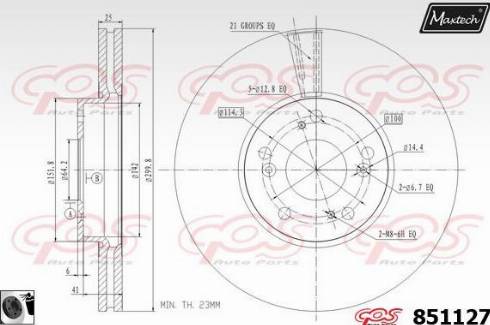 Maxtech 851127.0060 - Kočioni disk www.molydon.hr