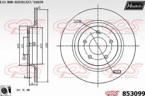 Maxtech 853099.0060 - Kočioni disk www.molydon.hr