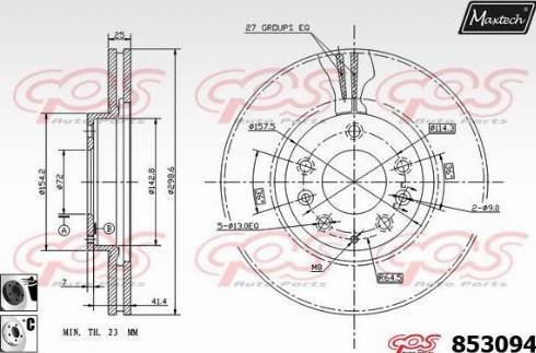 Maxtech 853094.6060 - Kočioni disk www.molydon.hr