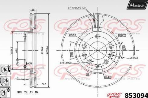 Maxtech 853094.6880 - Kočioni disk www.molydon.hr