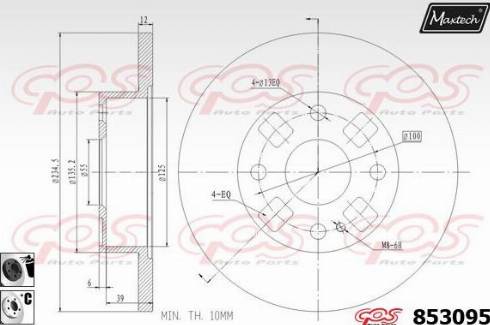 Maxtech 853095.6060 - Kočioni disk www.molydon.hr