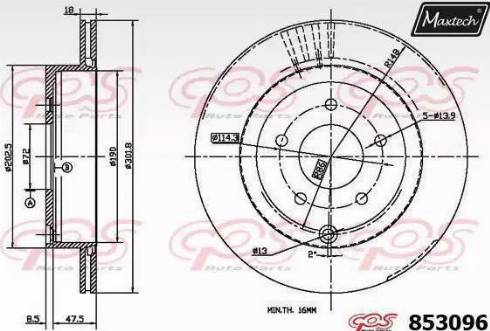 Maxtech 853096.6880 - Kočioni disk www.molydon.hr