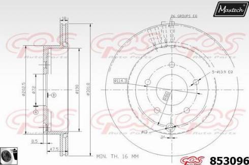 Maxtech 853096.0060 - Kočioni disk www.molydon.hr