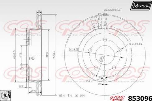 Maxtech 853096.0080 - Kočioni disk www.molydon.hr