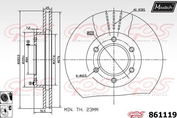 Maxtech 853091 - Kočioni disk www.molydon.hr