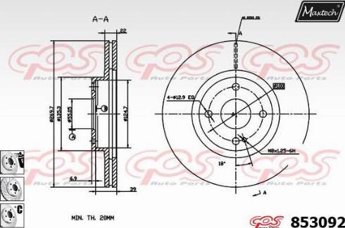 Maxtech 853092.6880 - Kočioni disk www.molydon.hr