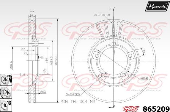 Maxtech 861117 - Kočioni disk www.molydon.hr