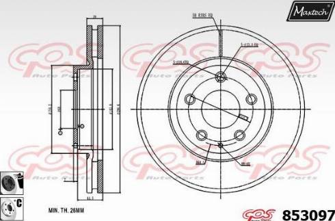 Maxtech 853097.6060 - Kočioni disk www.molydon.hr