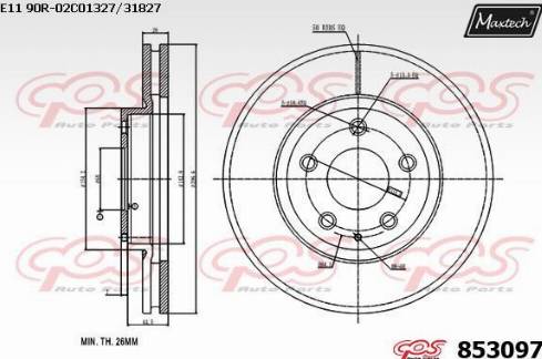 Maxtech 853097.0000 - Kočioni disk www.molydon.hr