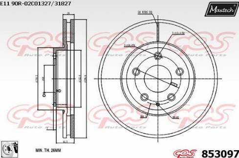 Maxtech 853097.0080 - Kočioni disk www.molydon.hr