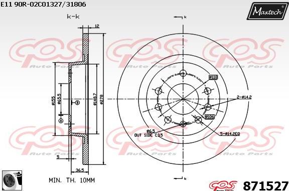 Maxtech 853097 - Kočioni disk www.molydon.hr