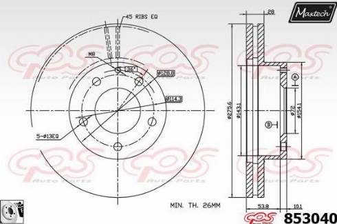 Maxtech 853040.0080 - Kočioni disk www.molydon.hr