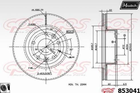 Maxtech 853041.0060 - Kočioni disk www.molydon.hr