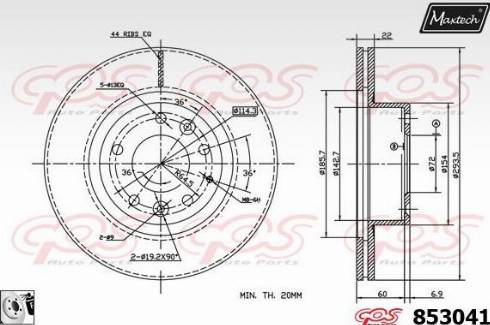 Maxtech 853041.0080 - Kočioni disk www.molydon.hr