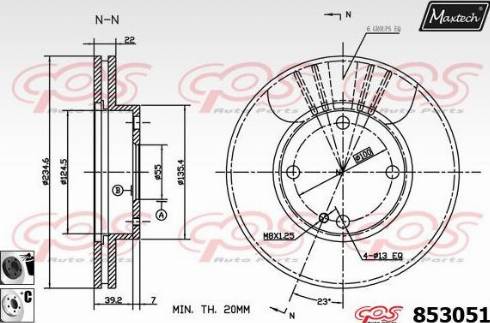 Maxtech 853051.6060 - Kočioni disk www.molydon.hr