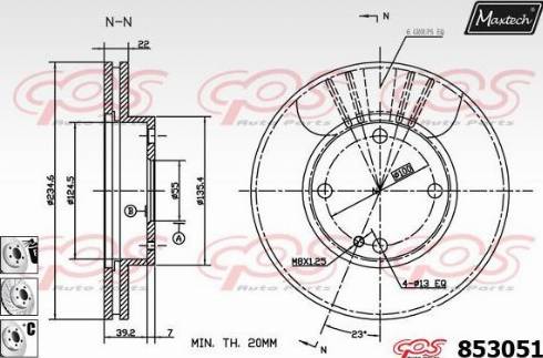 Maxtech 853051.6880 - Kočioni disk www.molydon.hr