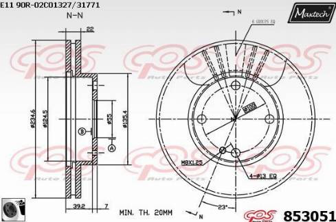 Maxtech 853051.0060 - Kočioni disk www.molydon.hr