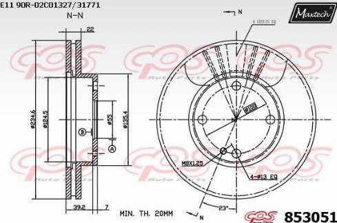 Maxtech 853051.0000 - Kočioni disk www.molydon.hr