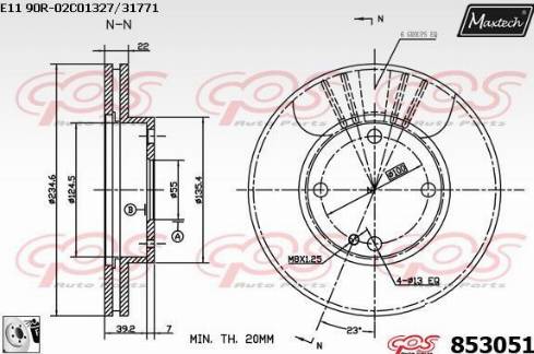 Maxtech 853051.0080 - Kočioni disk www.molydon.hr