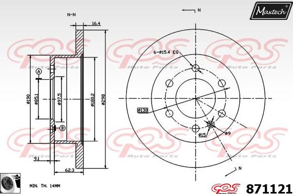 Maxtech 853051 - Kočioni disk www.molydon.hr