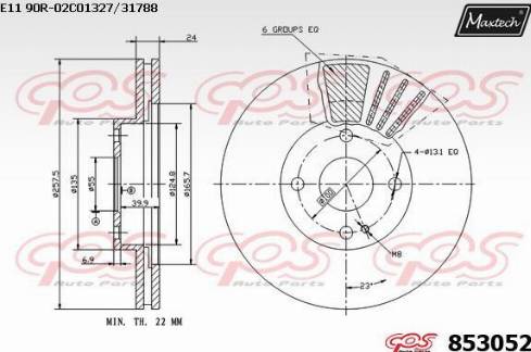 Maxtech 853052.0000 - Kočioni disk www.molydon.hr