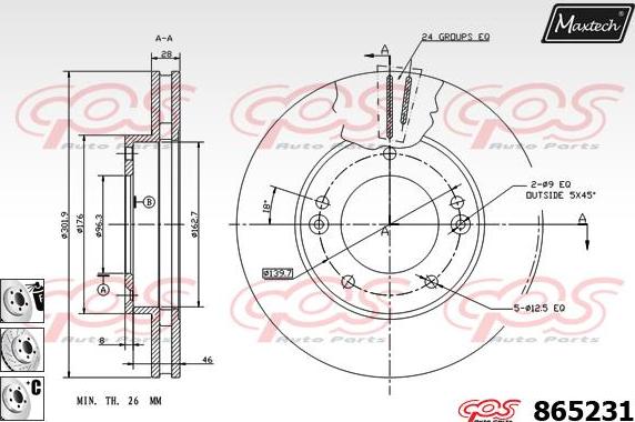 Maxtech 853052 - Kočioni disk www.molydon.hr