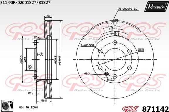 Maxtech 853062 - Kočioni disk www.molydon.hr