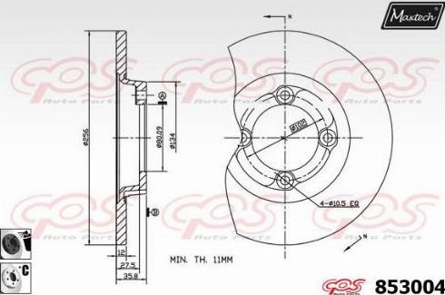 Maxtech 853004.6060 - Kočioni disk www.molydon.hr