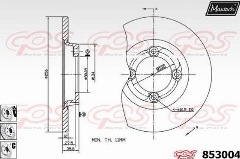 Maxtech 853004.6880 - Kočioni disk www.molydon.hr