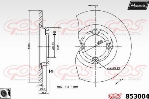 Maxtech 853004.0060 - Kočioni disk www.molydon.hr