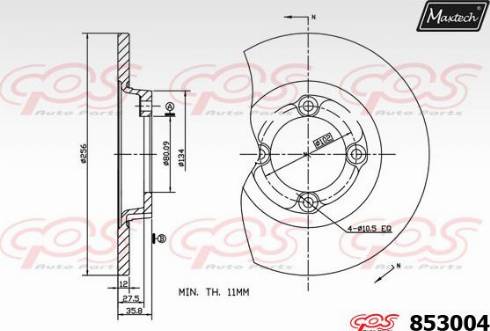 Maxtech 853004.0000 - Kočioni disk www.molydon.hr