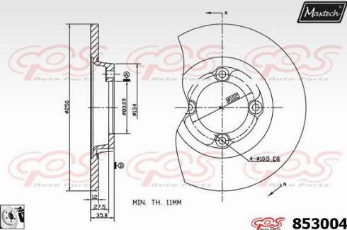 Maxtech 853004.0080 - Kočioni disk www.molydon.hr