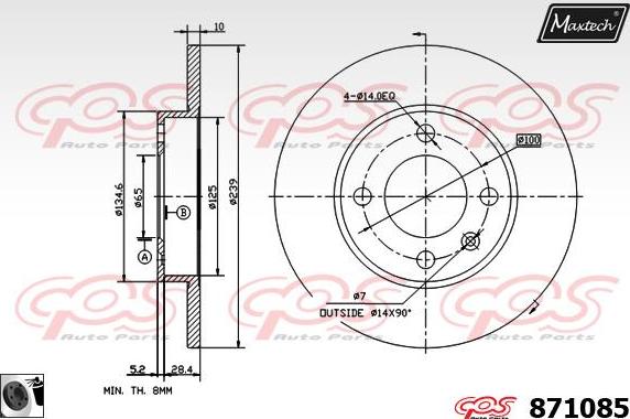 Maxtech 853004 - Kočioni disk www.molydon.hr