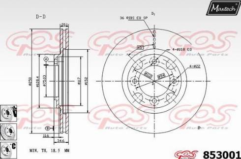 Maxtech 853001.6880 - Kočioni disk www.molydon.hr